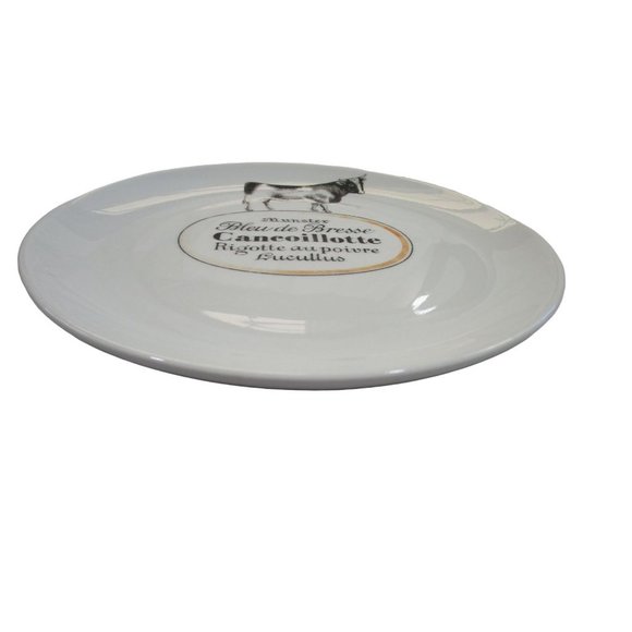 Vintage French Country Rustic Cheese Plate Porcelaine D'Auteuil Paris GUC - Picture 5 of 7